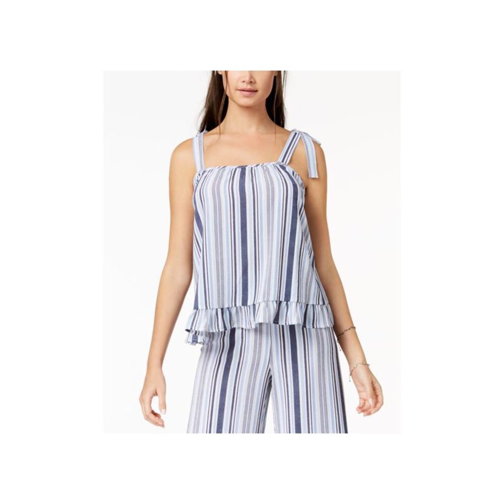 Ultra Flirt By Ikeddi Juniors Ruffled Tank Top